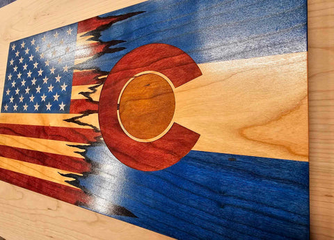 Colorado United Flag 10-1/4"×18-7/8" American Grains LLC 