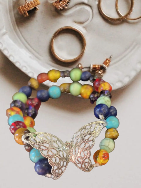 Colorful Butterfly Chakra Bracelet - Gemstone Michelle Marie Boutique  Bracelets