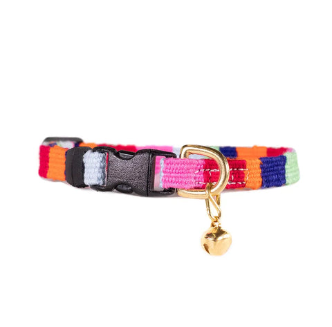 Colorful Cat Collar with Breakaway Safety Buckle – Adjustable Stylish Pet Accessory | Made in USA Auburn Leathercrafters  item