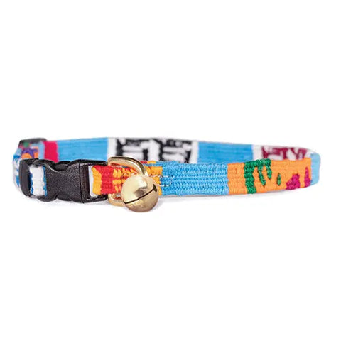 Colorful Cat Collar with Breakaway Safety Buckle – Adjustable Stylish Pet Accessory | Made in USA Auburn Leathercrafters  item