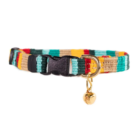 Colorful Cat Collar with Breakaway Safety Buckle – Adjustable Stylish Pet Accessory | Made in USA Auburn Leathercrafters  item