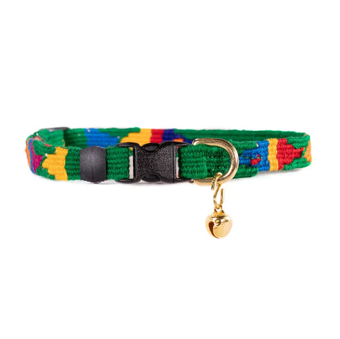 Colorful Cat Collar with Breakaway Safety Buckle – Adjustable Stylish Pet Accessory | Made in USA Auburn Leathercrafters  item