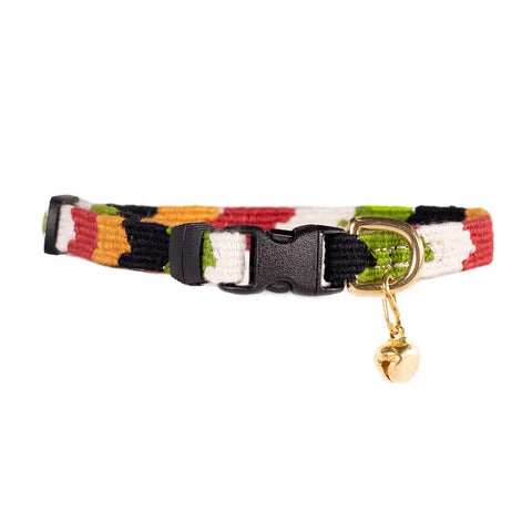 Colorful Cat Collar with Breakaway Safety Buckle – Adjustable Stylish Pet Accessory | Made in USA Auburn Leathercrafters  item