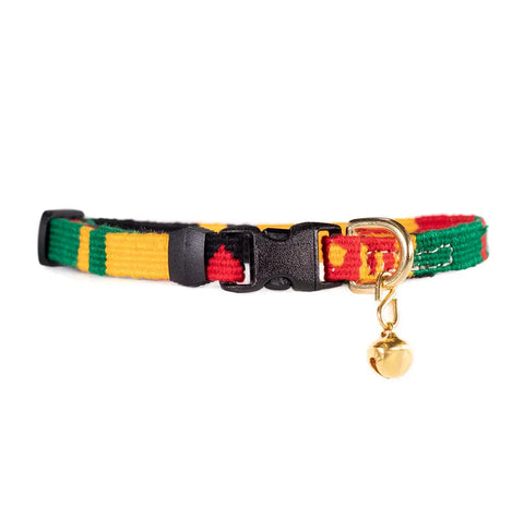Colorful Cat Collar with Breakaway Safety Buckle – Adjustable Stylish Pet Accessory | Made in USA Auburn Leathercrafters  item