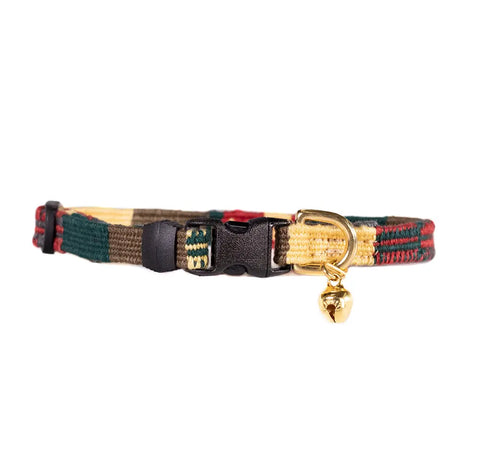 Colorful Cat Collar with Breakaway Safety Buckle – Adjustable Stylish Pet Accessory | Made in USA Auburn Leathercrafters  item