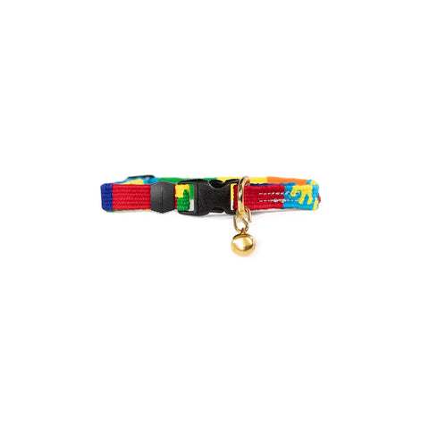 Colorful Cat Collar with Breakaway Safety Buckle – Adjustable Stylish Pet Accessory | Made in USA Auburn Leathercrafters  item