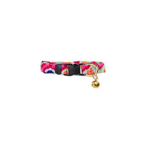 Colorful Cat Collar with Breakaway Safety Buckle – Adjustable Stylish Pet Accessory | Made in USA Auburn Leathercrafters  item