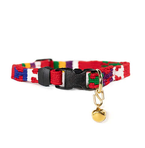Colorful Cat Collar with Breakaway Safety Buckle – Adjustable Stylish Pet Accessory | Made in USA Auburn Leathercrafters  item