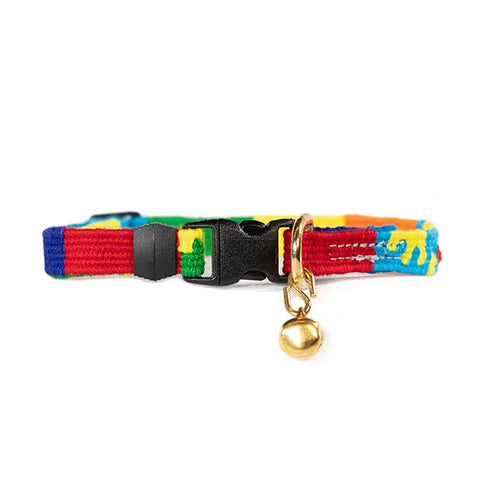 Colorful Cat Collar with Breakaway Safety Buckle – Adjustable Stylish Pet Accessory | Made in USA Auburn Leathercrafters  item