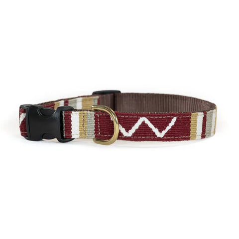 Colorful Hand-Woven Side-Release Dog Collar 1 Inch – Durable Nylon Backing | Made in USA Auburn Leathercrafters  item