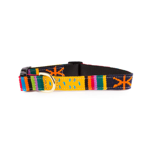 Colorful Hand-Woven Side-Release Dog Collar 1 Inch – Durable Nylon Backing | Made in USA Auburn Leathercrafters  item