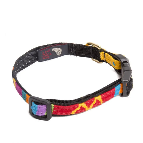 Colorful Hand-Woven Side-Release Dog Collar 1 Inch – Durable Nylon Backing | Made in USA Auburn Leathercrafters  item