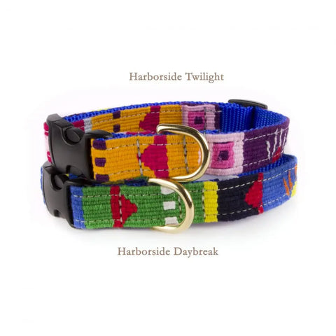 Colorful Hand-Woven Side Release Dog Collar 9-30 Inch Adjustable – Durable Nylon Backing | Made in USA Auburn Leathercrafters  item