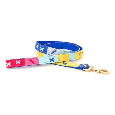 Colorful Handwoven Dog Leash 6 Foot – Durable Nylon Webbing with Brass Hardware | Made in USA Auburn Leathercrafters  item