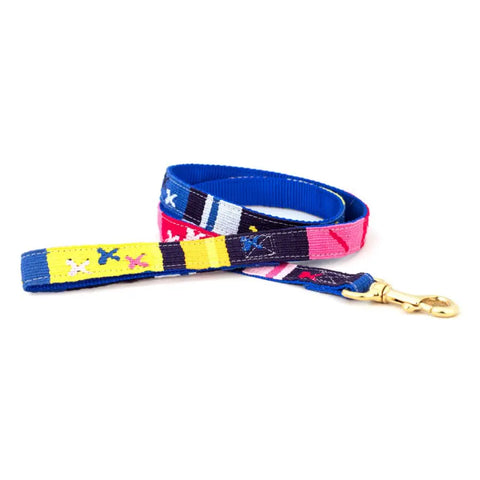 Colorful Handwoven Dog Leash 6 Foot – Durable Nylon Webbing with Brass Hardware | Made in USA Auburn Leathercrafters  item