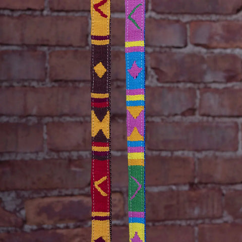 Colorful Handwoven Nylon Dog Leash – Durable Standard Pet Leash with Solid Brass Hardware | Made in USA Auburn Leathercrafters  item