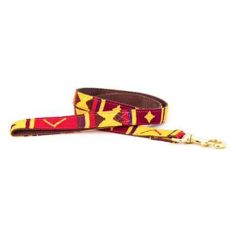 Colorful Handwoven Nylon Dog Leash – Durable Standard Pet Leash with Solid Brass Hardware | Made in USA Auburn Leathercrafters  item