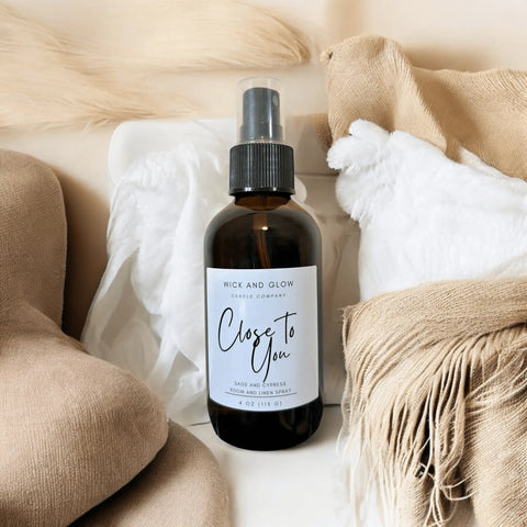 Come Inside Room and Linen Spray 4 oz – All Natural Speakeasy Scent Mist | Handcrafted in USA Wick and Glow Candle Company™  Air Fresheners