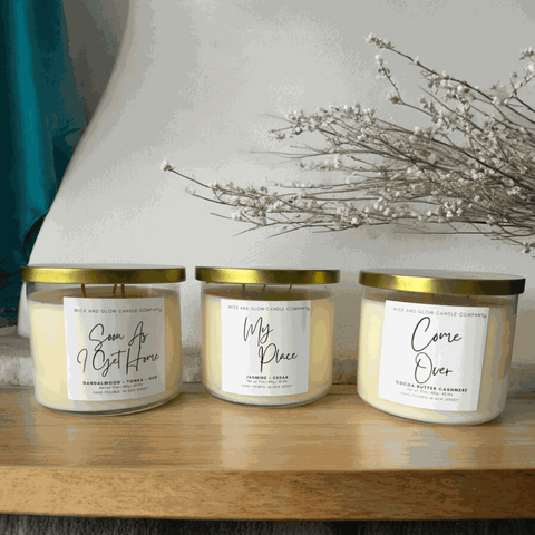 Come Over Luxury Scented Candle Wick and Glow Candle Company™  Candles