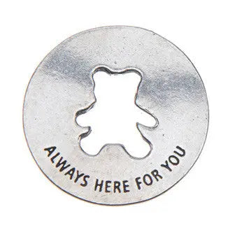 Comfort Blessing Ring Charm With Teddy Bear Cutout – Recycled Pewter Keepsake | Made in USA Whitney Howard Designs  Blessing Ring