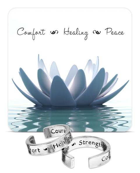 Comfort Healing Peace Inspirational Affirmation Rings – Handcrafted Adjustable Bands | Made in USA Whitney Howard Designs  InspireRings