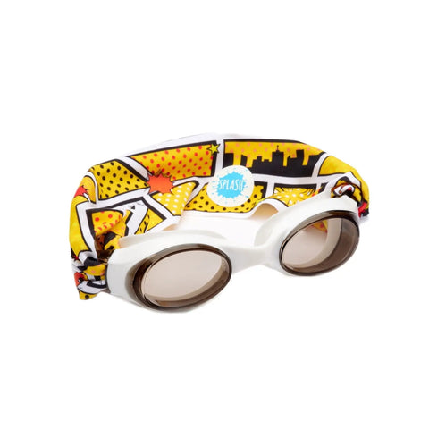 Comics Swim Goggles – Tangle-Free Strap With Grey Anti-Fog Lenses | One Size Fits Ages 3+ | Assembled In USA Splash Place  Swim Goggles
