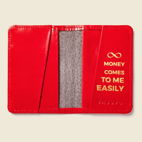 Compact 4 Inch RFID Blocking Bifold Wallet | Fire Red – Handmade in USA CASUPO  Small Bifold