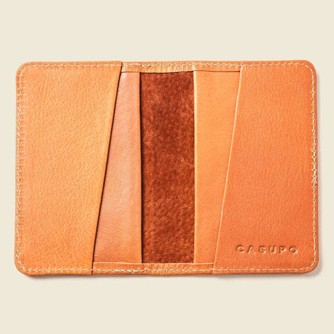 Compact Bifold Wallet 4 Inch – Vegetable Dyed Leather | Made in USA CASUPO  Small Bifold