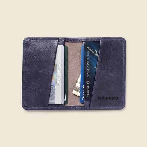 Compact Bifold With RFID Protection - Indigo CASUPO  Small Bifold
