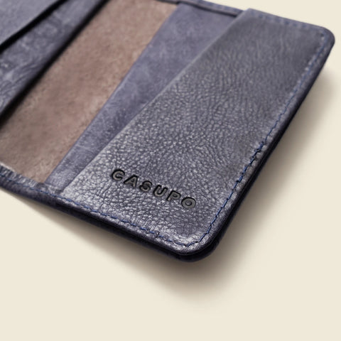 Compact Bifold With RFID Protection - Indigo CASUPO  Small Bifold
