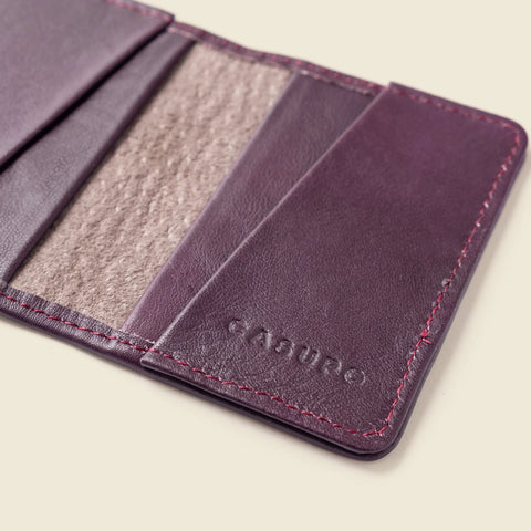 Compact Bifold With RFID Protection - Plum CASUPO  Small Bifold