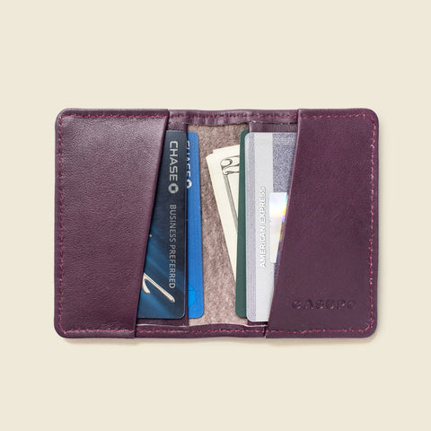Compact Bifold With RFID Protection - Plum CASUPO  Small Bifold