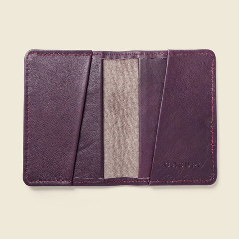 Compact Bifold With RFID Protection - Plum CASUPO  Small Bifold