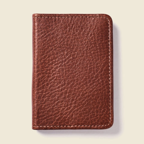 Compact Chocolate Leather Wallet 4x3 Inch – Sustainable Design | Handmade in USA CASUPO  Small Bifold