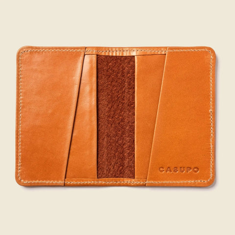 Compact Leather Bifold Wallet 4x3 Inch – RFID Protected | Made in USA CASUPO  Small Bifold