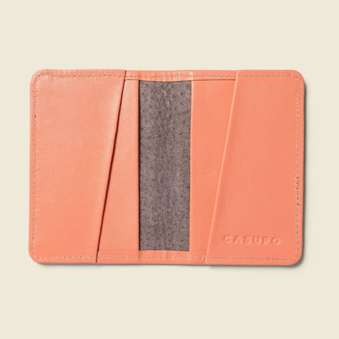 Compact Pink Leather Bifold Wallet 4x3 Inch – RFID Protection | Made in USA CASUPO  Small Bifold