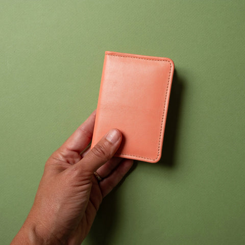 Compact Pink Leather Bifold Wallet 4x3 Inch – RFID Protection | Made in USA CASUPO  Small Bifold