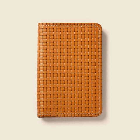 Compact RFID Bifold Wallet 4x3 Inch Tan Leather – Handmade in USA CASUPO  Small Bifold
