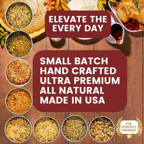 Complete Kitchen Seasoning Set – Gourmet Everything Collection 8 XL Tins | All-Natural Blend | Made in USA Gustus Vitae  Collections & Gift Sets