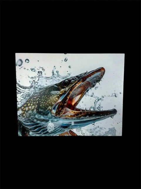 Much like a fish emerging from water, the B. James Design & Woodwork Regular Size Concealment Cabinet offers enhanced security with a customizable interior against a sleek black and white backdrop.