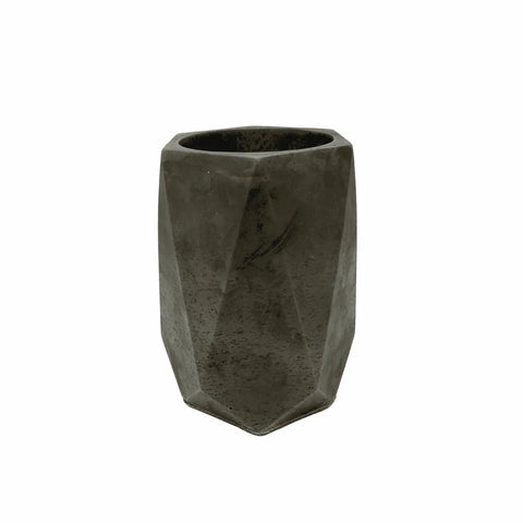 Concrete Geometric Makeup Brush Holder – 4.5 Inch Organizer | Made in USA Chatelet Manufacturing 