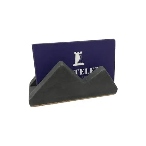 Concrete Mountain Silhouette Business Card Holder – Desk Organizer | Made in USA Chatelet Manufacturing   15.95 Charcoal Black Concrete