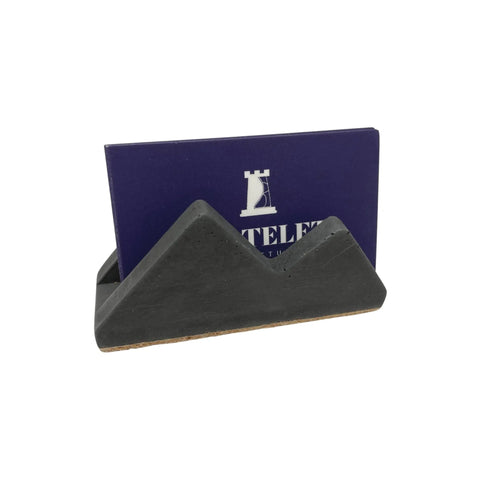 Concrete Mountain Silhouette Business Card Holder – Desk Organizer | Made in USA Chatelet Manufacturing   15.95 Gray Concrete