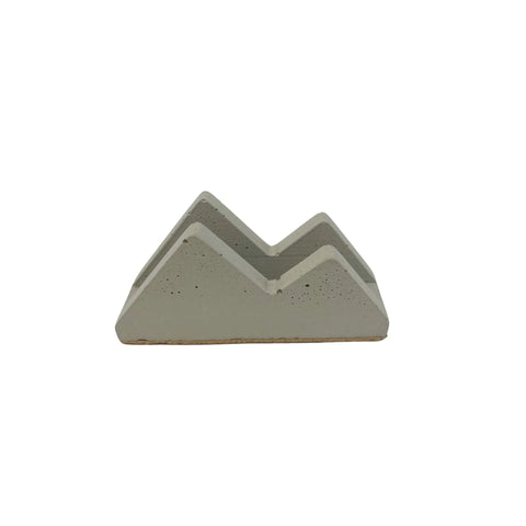 Concrete Mountain Silhouette Business Card Holder – Desk Organizer | Made in USA Chatelet Manufacturing 