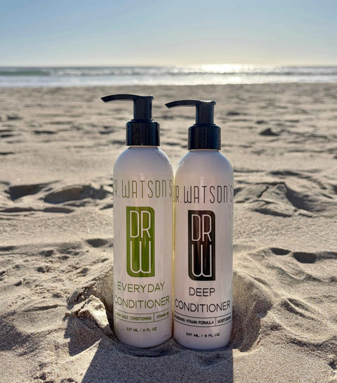 Conditioning Set – Lightweight Everyday & Deep Nourishing Hair Treatment Duo 8 Oz | Made in USA by Dr. Watson's Dr. Watson's Hair & Body Care  Conditioner