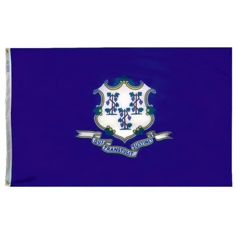 Connecticut State Flag 3x5 Ft – Durable 200 Denier Outdoor Nylon with UV-Resistant SolarGuard Dyes | Made in USA Freedom Flag and Pole 