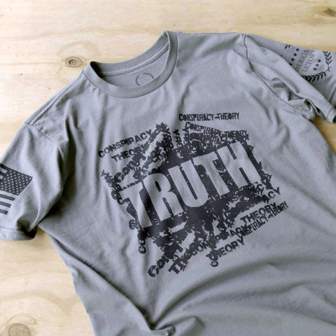 Conspiracy Truth Graphic Tee – American Made Cotton Shirt | Made in USA American Lictor  T-Shirt