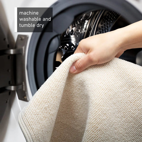 Cook & Clean Bundle 100% Cotton Dish Drying Mat 16" X 18.5", (2) 100% Cotton Pot Holders Carolina Cottons 