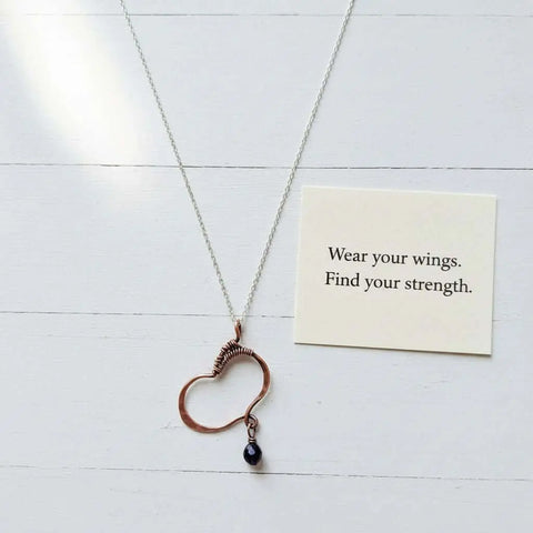 Copper Butterfly Wing Survivor Necklace – Handmade Resilience Jewelry | Made in USA Alexa Martha Designs  Necklace