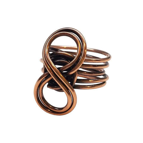 Copper Eternity Band Ring – Handcrafted Five-Band Design | Made in USA Alexa Martha Designs  Ring